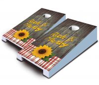 "Sunflower Couple" Tabletop Cornhole Set